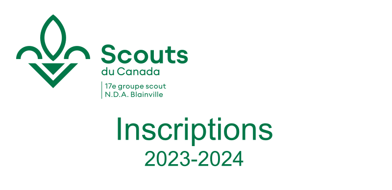 Inscriptions 2023-2024